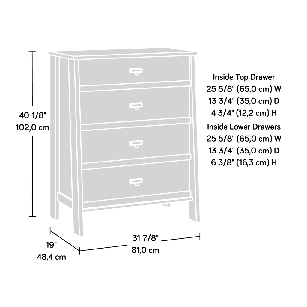 Timber Oak 4-Drawer Dresser U484035