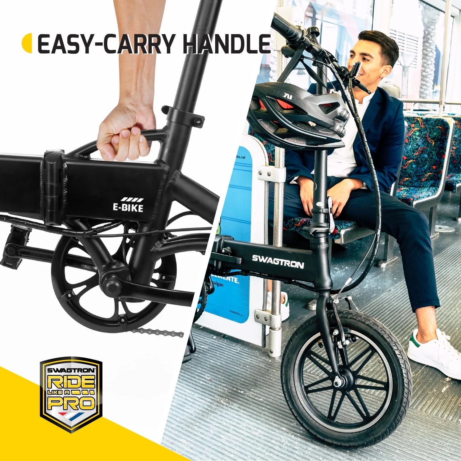Lightweight Aluminum Folding Electric Bike with Pedals G95087