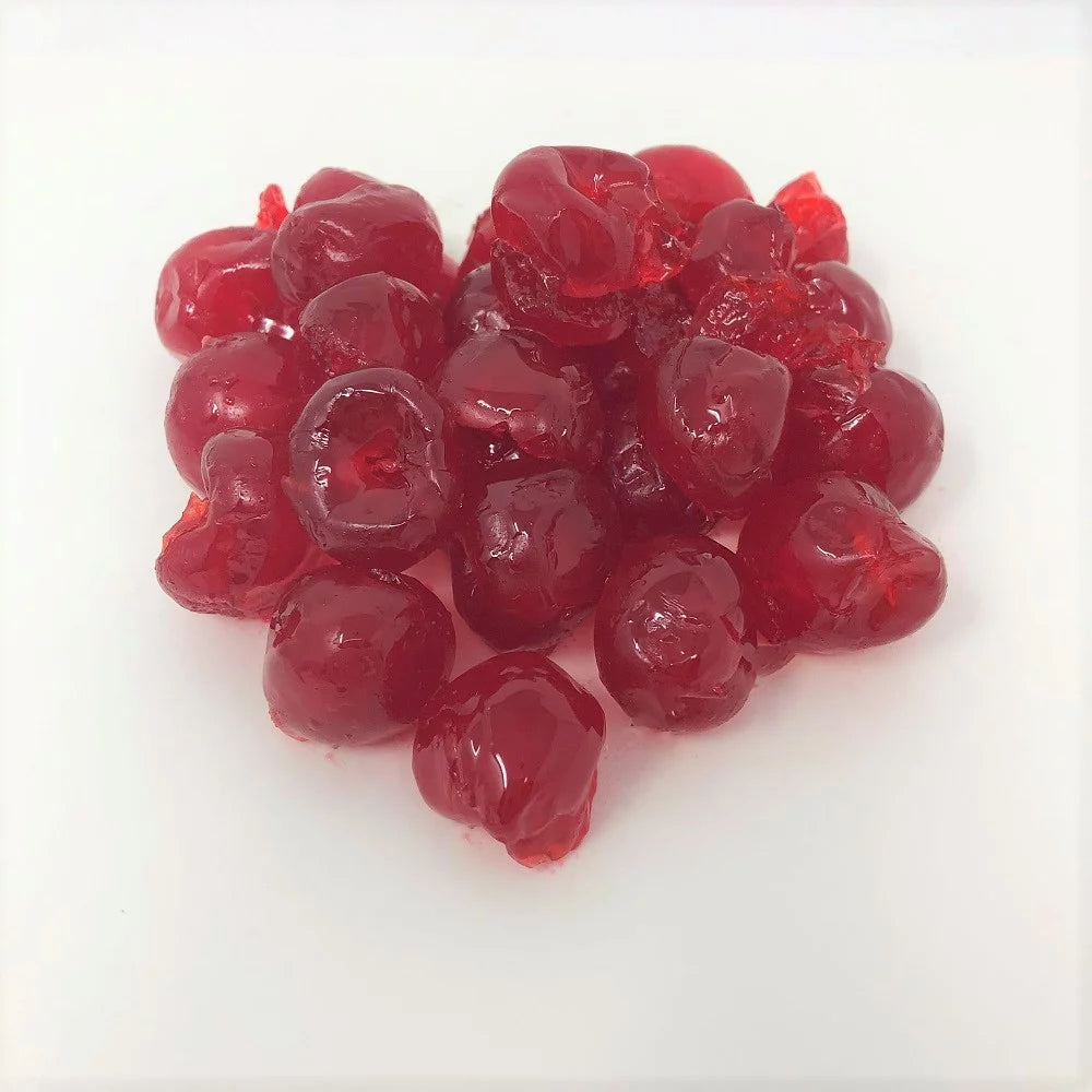 Red Whole Cherries Candied Fruit Glaze 1 pound U1170