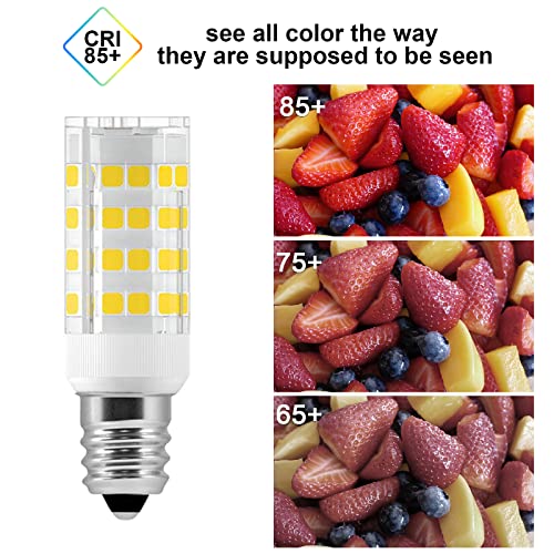 10 Pack E12 LED Candelabra Bulbs, 6000k Daylight White, 5W 450 Lumens E4758