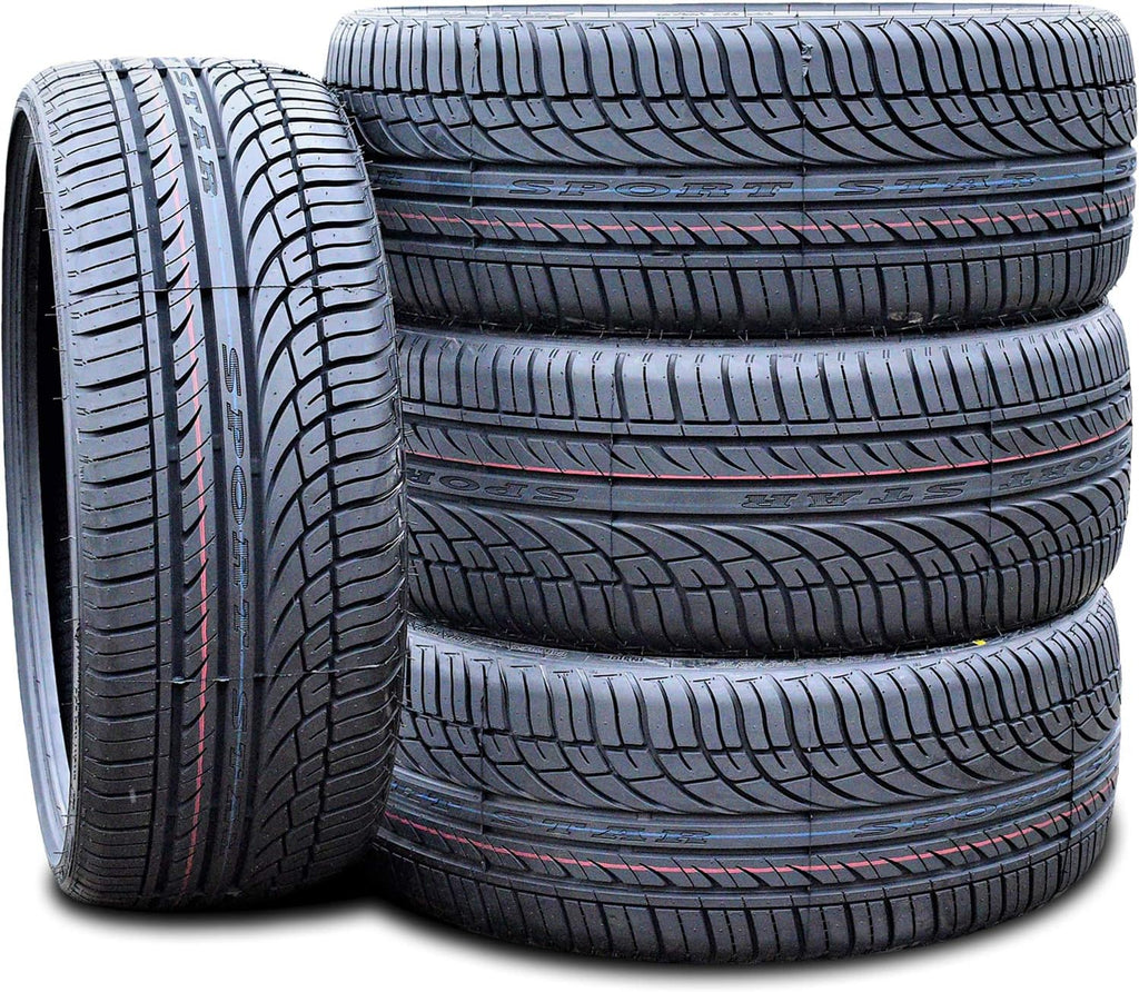 Set of 4 All-Season High Performance Radial Tires 295/25R22 97W Load Range XL 4-Ply BSW Black Side Wall D636