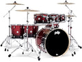 7-Piece Maple Shell Pack with Chrome Hardware Red to Black Fade E640