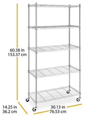 3 Tier Chrome Rolling Utility Cart W861825