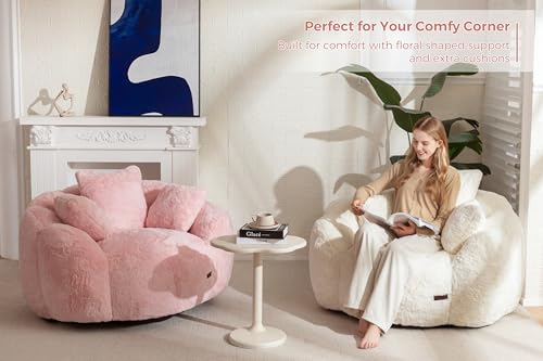 Beige Floral Shaped Bean Bag Sofa X359