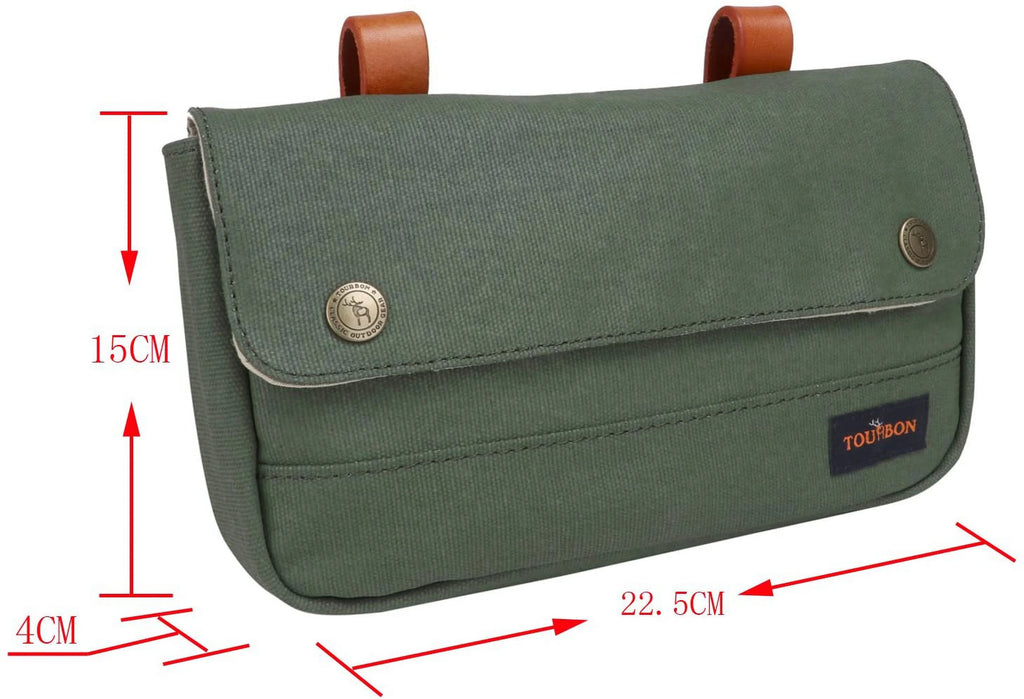 Vintage Canvas Bike Panniers Bicycle Handlebar Bag Q852590