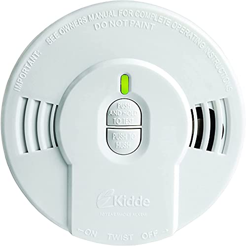 10-Year Battery Powered Smoke Detector with LED Warning Light M638