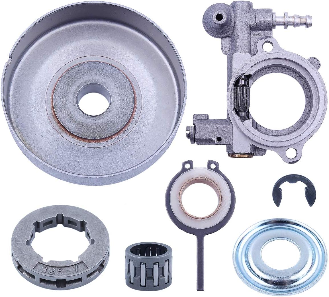Cylinder Head Engine Motorcycle Parts Oil Pump Sprocket Clutch Drum Rim Kit .325-7T 19mm Worm Gear L13130