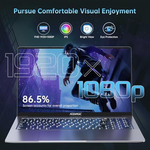 16.1inch Gaming Laptop with AMD Ryzen 7 5700U, 16GB RAM 512GB NVMe SSD Y85582
