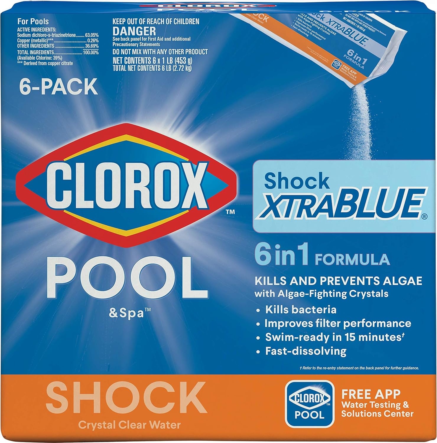 6 Pack Pool Shock XtraBlue D891829