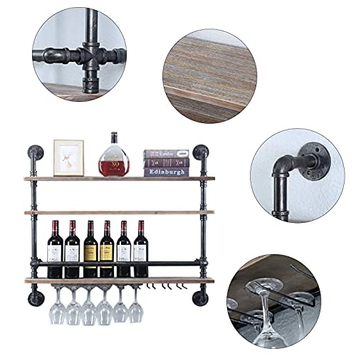 White Rhombus Wall Mounted Wood Wine Rack L195924