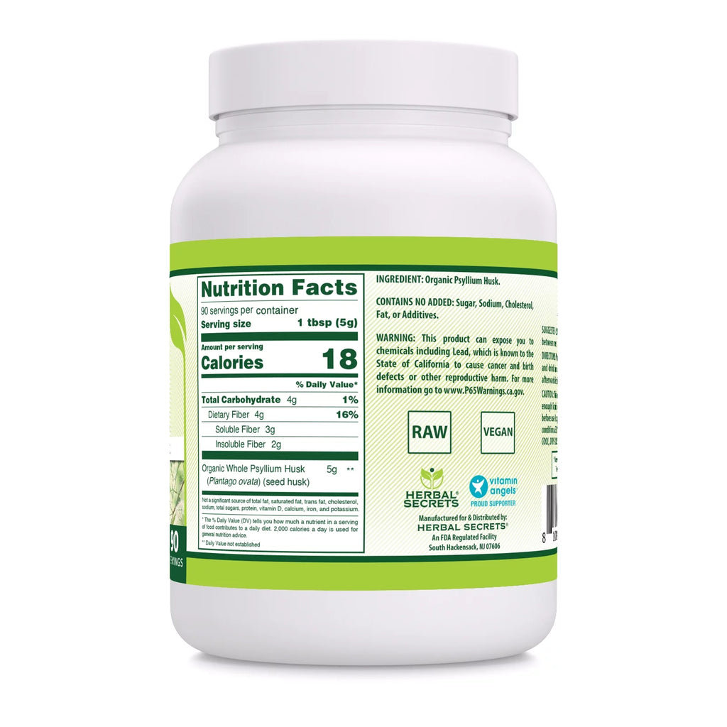 USDA Certified Organic Psyllium Husk 16 Oz J86222