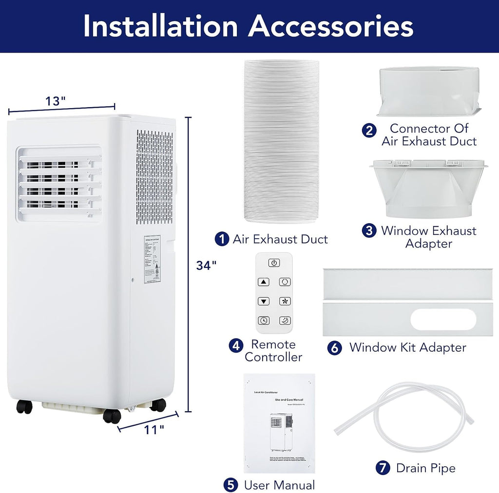 10,000 BTU Portable Air Conditioner with Remote Control N1651