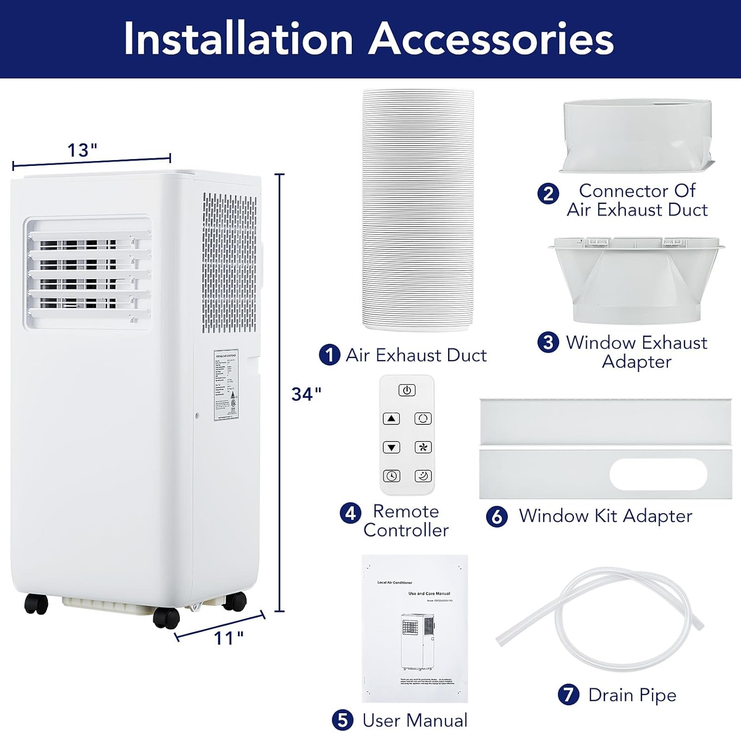 10,000 BTU Portable Air Conditioner with Remote Control N1651