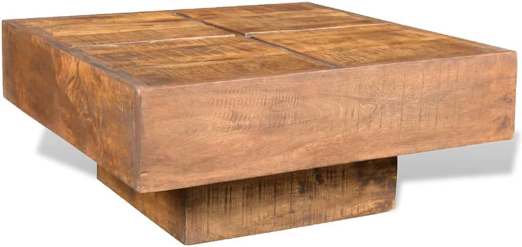 Brown Square Solid Mango Wood Coffee Table H65669