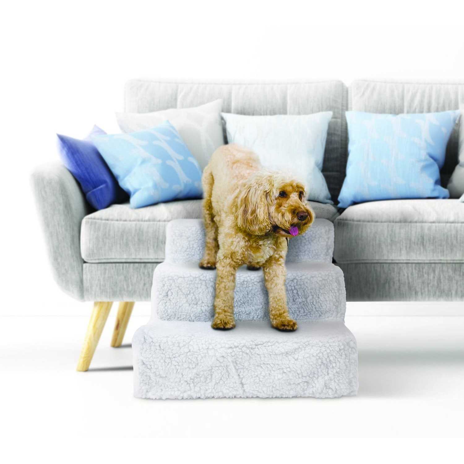 White Medium Pet Stairs C844