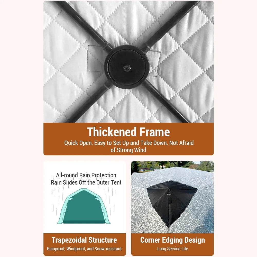 Insulated Ice Fishing Tent for 5 8 People D3545