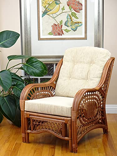 Natural Rattan Wicker Armchair with Cushion U5406