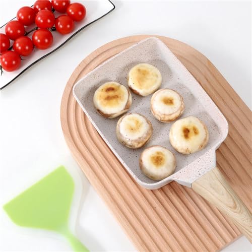 White Square Nonstick Tamagoyaki Pan with Lid and Oil Brush J17283