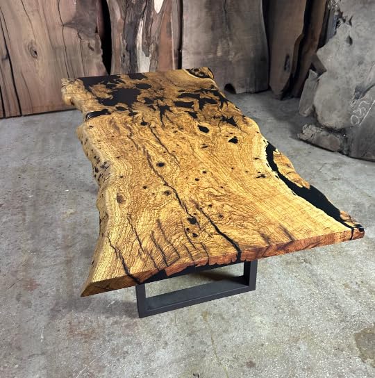 Epoxy Wooden Dining Table (30 x 36 x 24 Inches) I1815