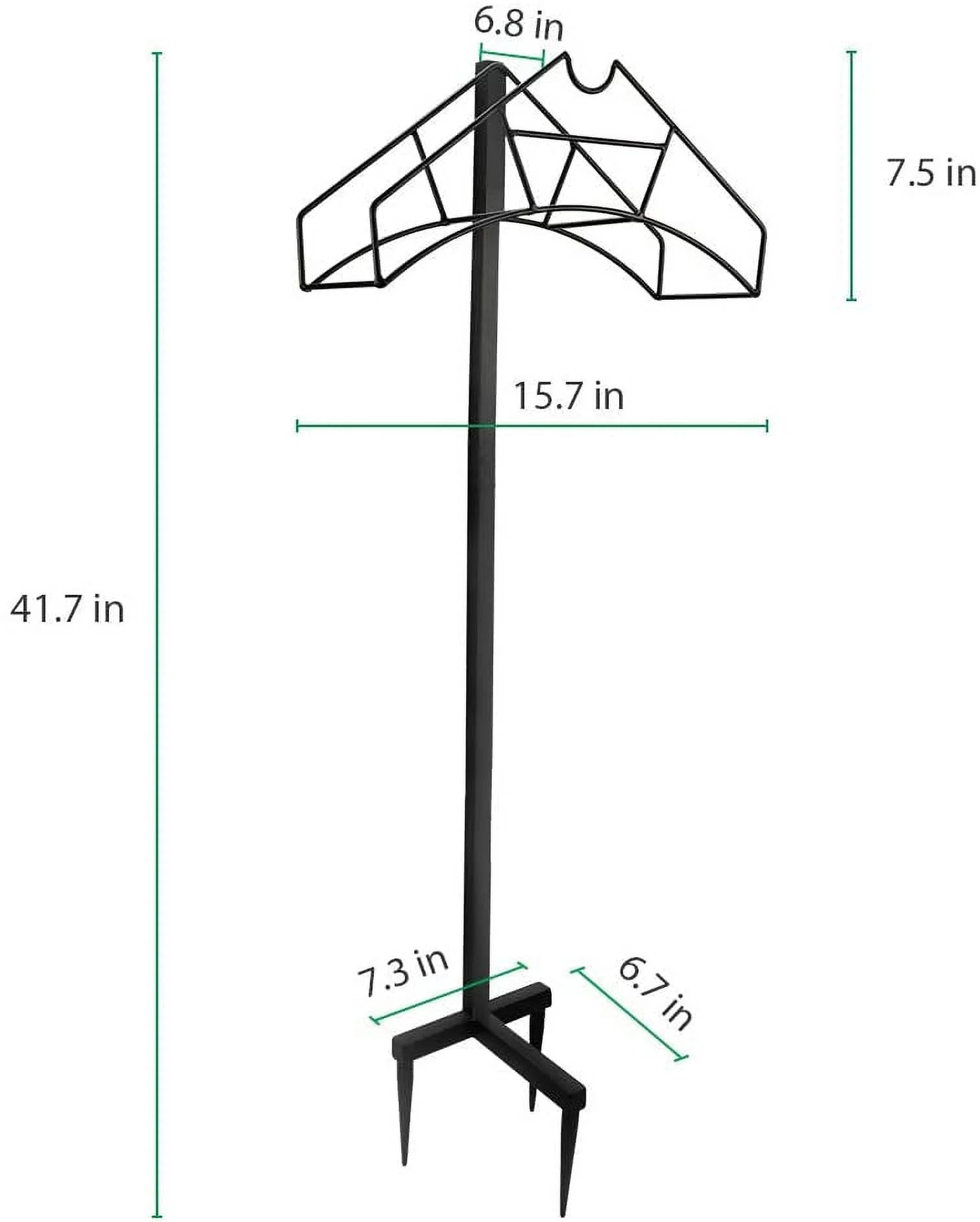 Black Heavy Duty Metal Garden Hose Holder S694480