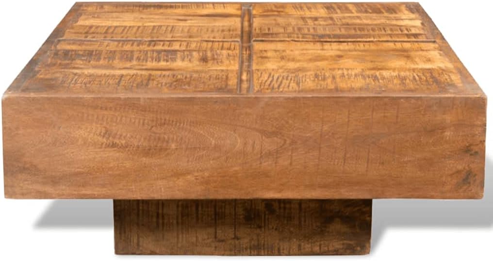 Brown Square Solid Mango Wood Coffee Table H65669