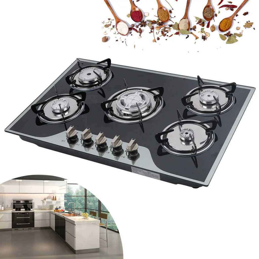30" 5 Burner Gas Cooktop with Tempered Glass R41714