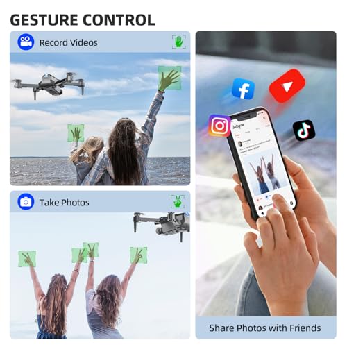 Mini Foldable Drone with 1080P HD Camera and 2 Batteries D54486
