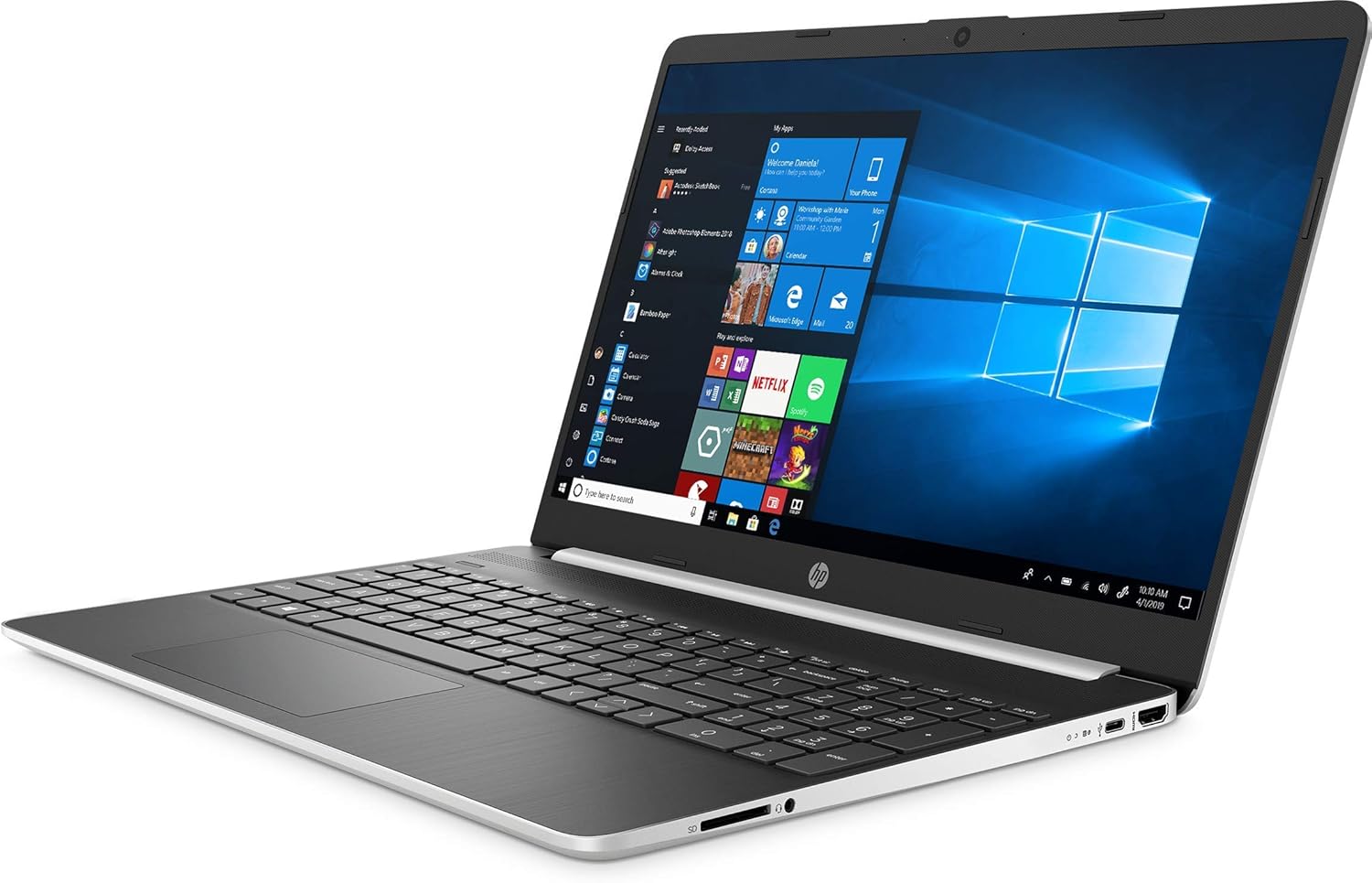 15.6" HD Touchscreen Laptop Intel Core i3 8GB DDR4 RAM 128GB SSD HDMI Bluetooth Windows 10 Silver L33181