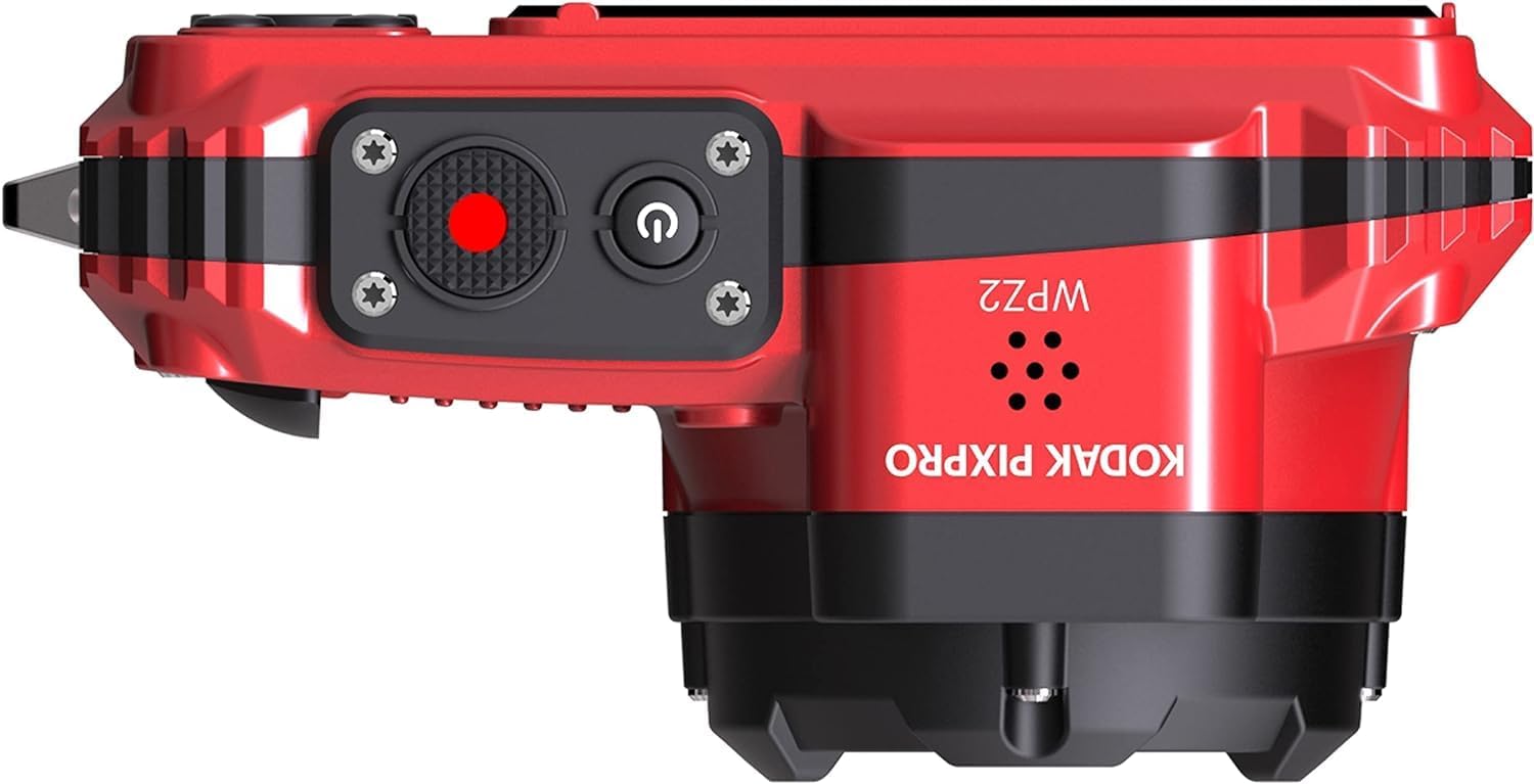 Red Rugged Waterproof Digital Camera with Case, Monopod, Card Reader (9 Items) X37211