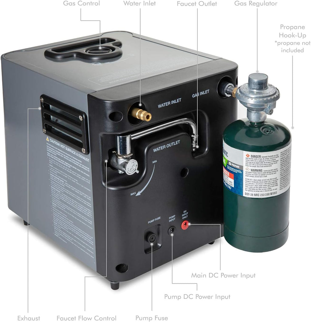 Portable Propane Water Heater & Shower Pump with Carry Case C43721