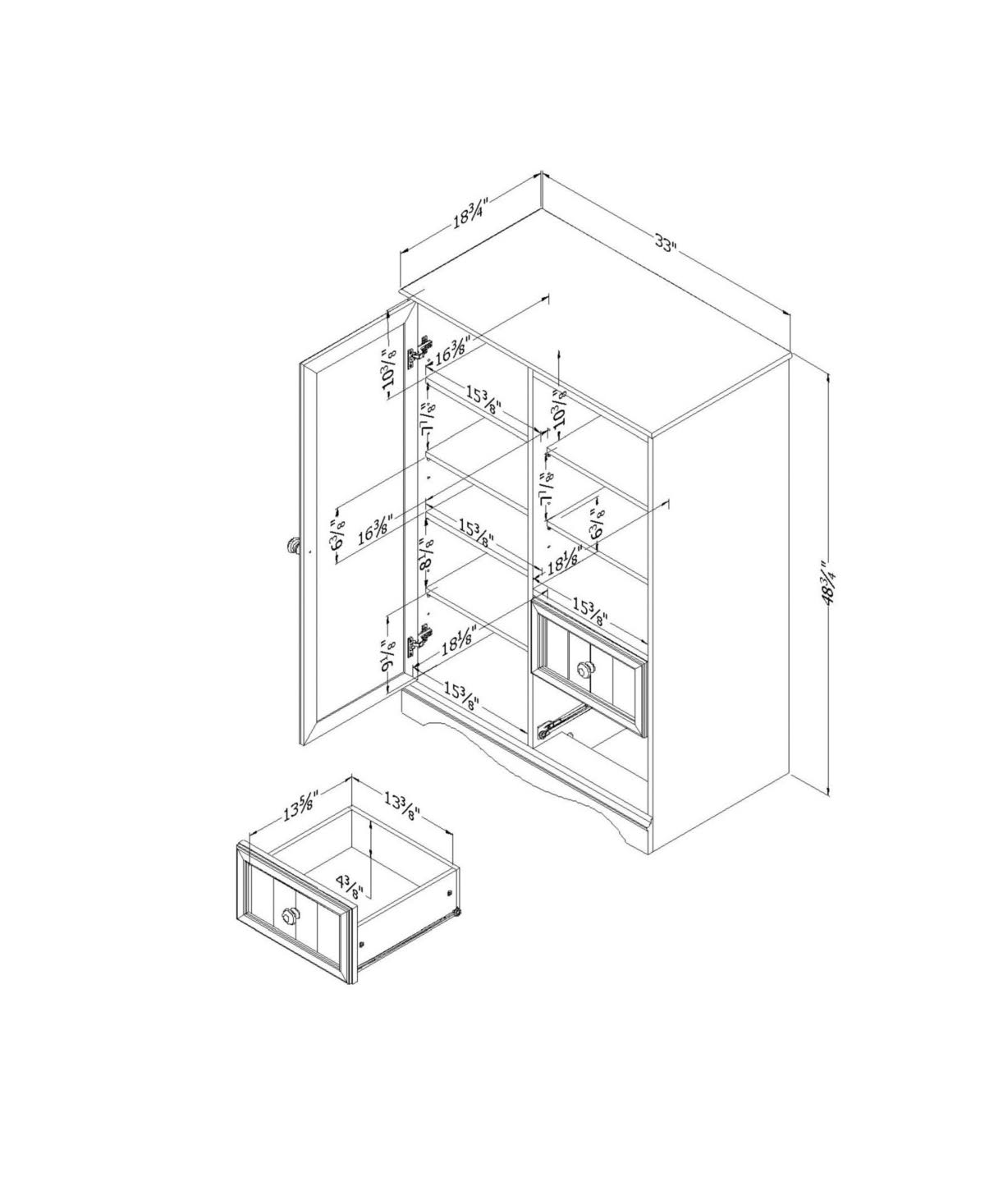 White Armoire V995