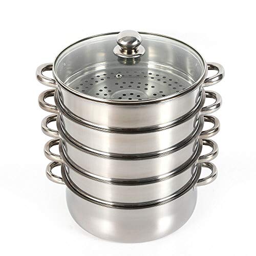 3 Tier Stainless Steel Steamer Pot with Lid V96478