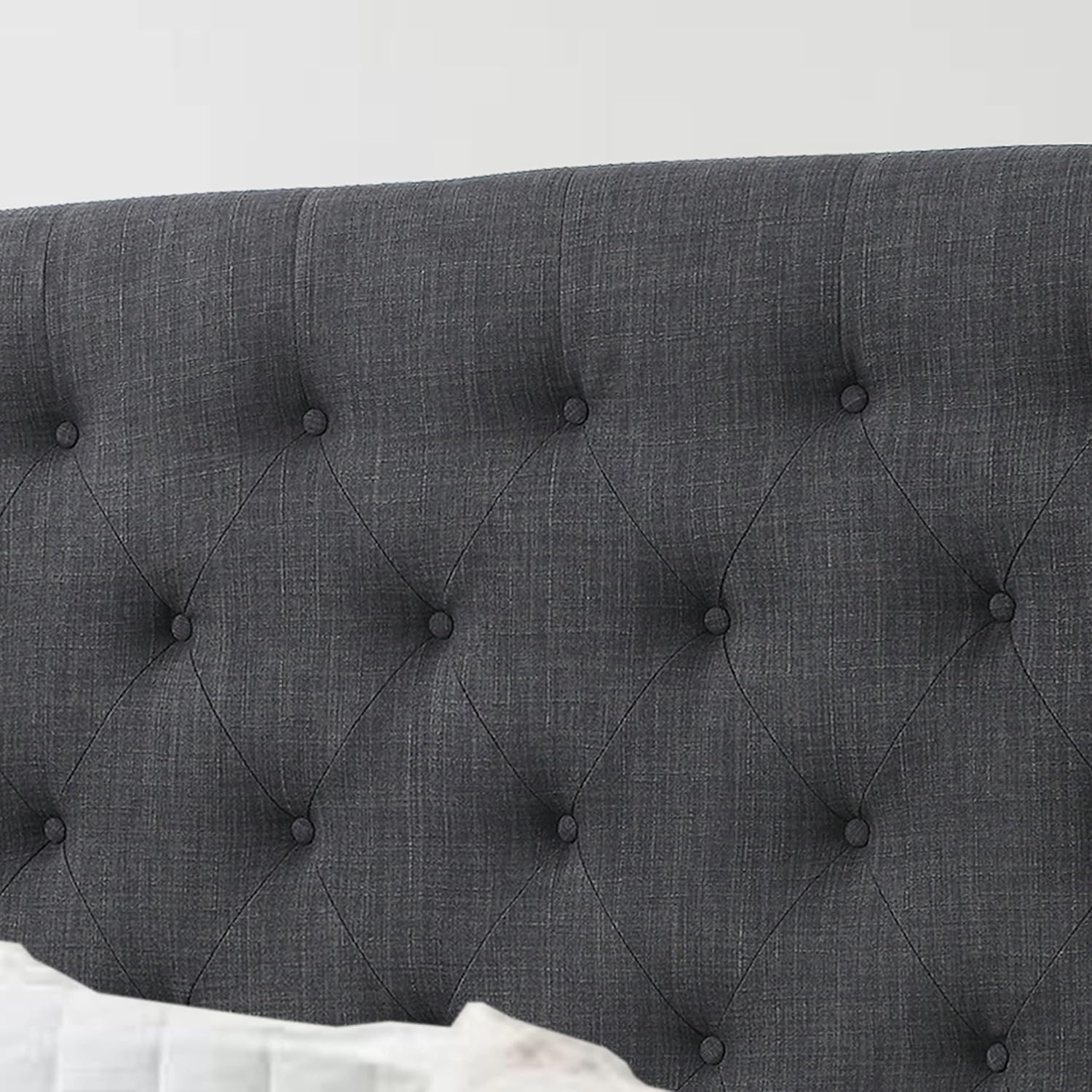 Charcoal Upholstered Wingback Headboard, Full P50267