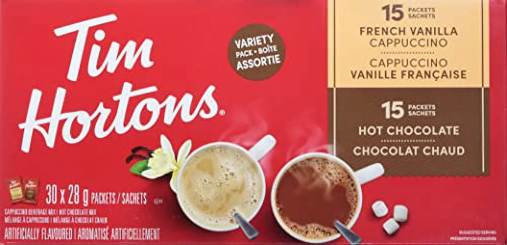30x28g Hot Chocolate Assorted Variety, French Vanilla & Cappuccino R120
