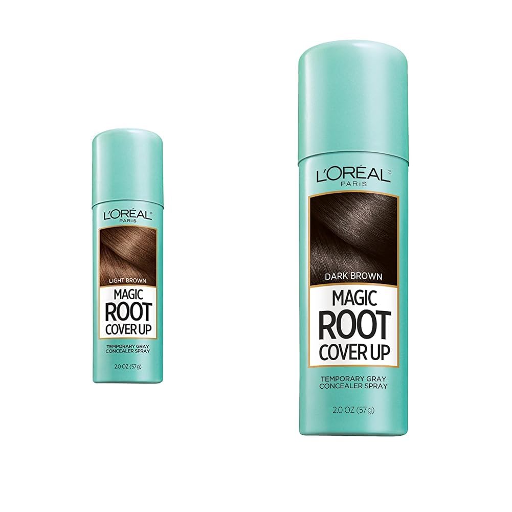 Light Brown and Dark Brown 2 oz. Gray Concealer Spray Bundle Y45261