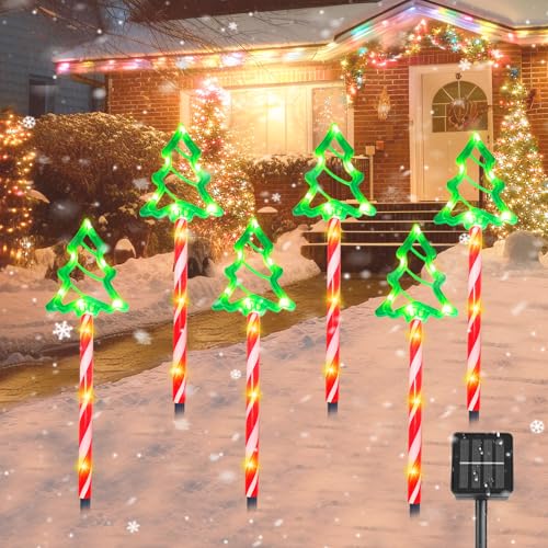 6 Pack Solar Christmas Pathway Lights X2296