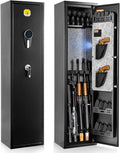6 Long Gun Safe with Keys Keypad Wall Mount N47565