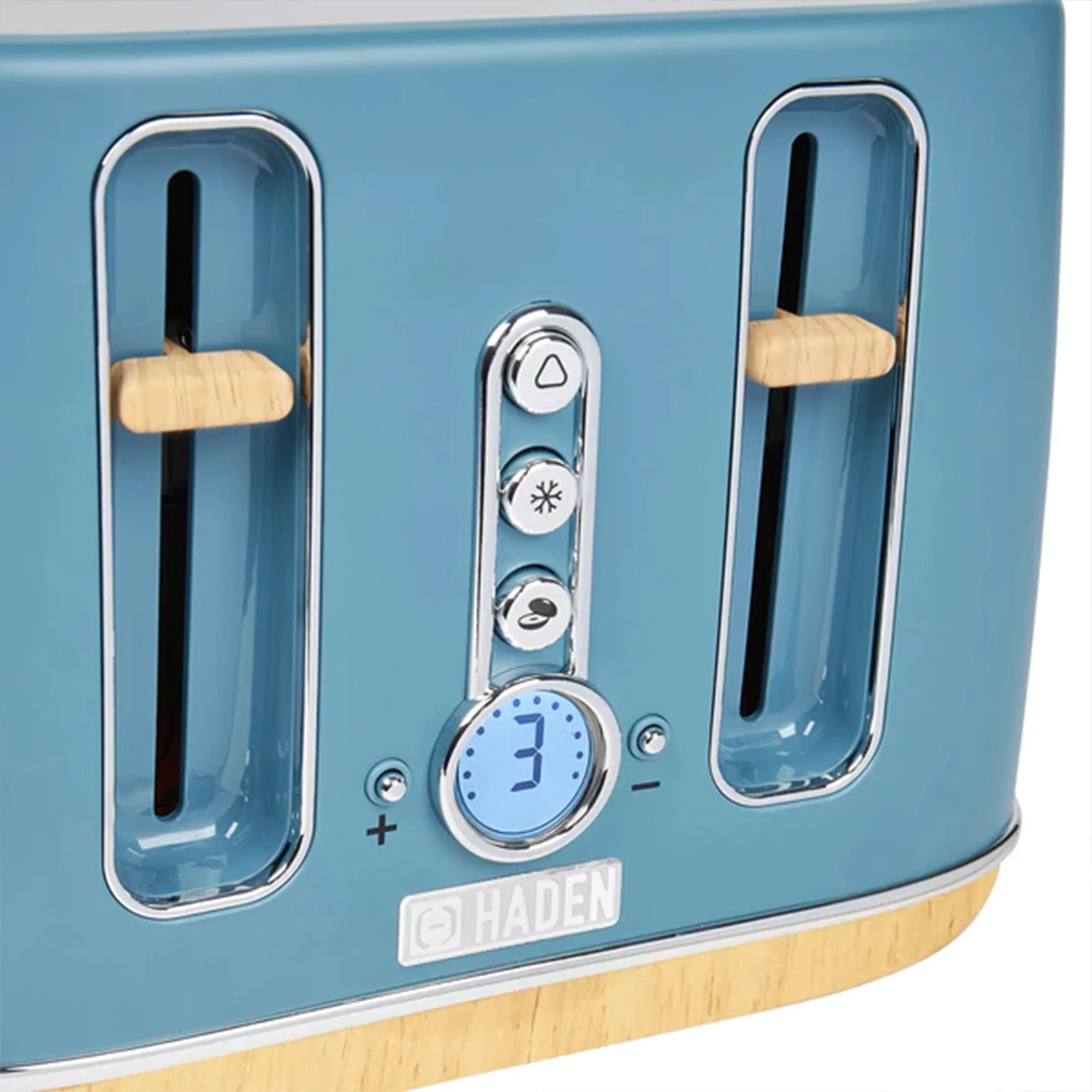 4 Slice Wide Slot Toaster Stone Blue Q235106