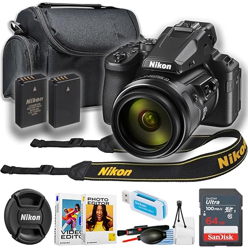 Digital Camera with 64GB Memory Card and Camera Case (12pc Bundle) I882685