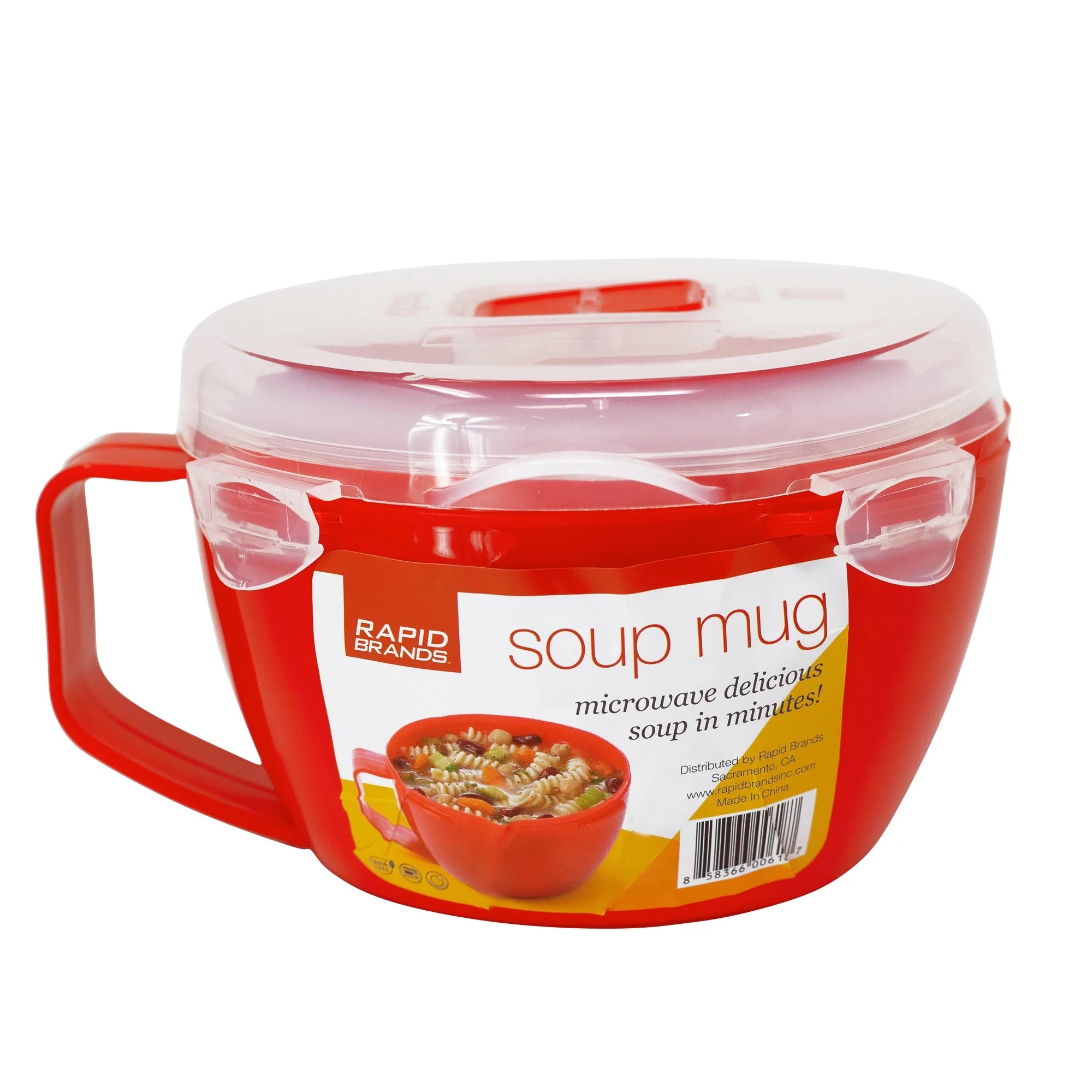 Red Microwaveable BPA-Free Soup Bowl T419