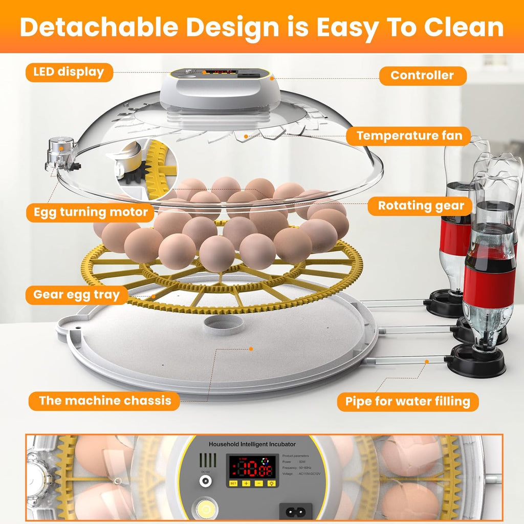 18-60 Eggs Incubator with Automatic Egg Turning and Auto Water Adding N953685