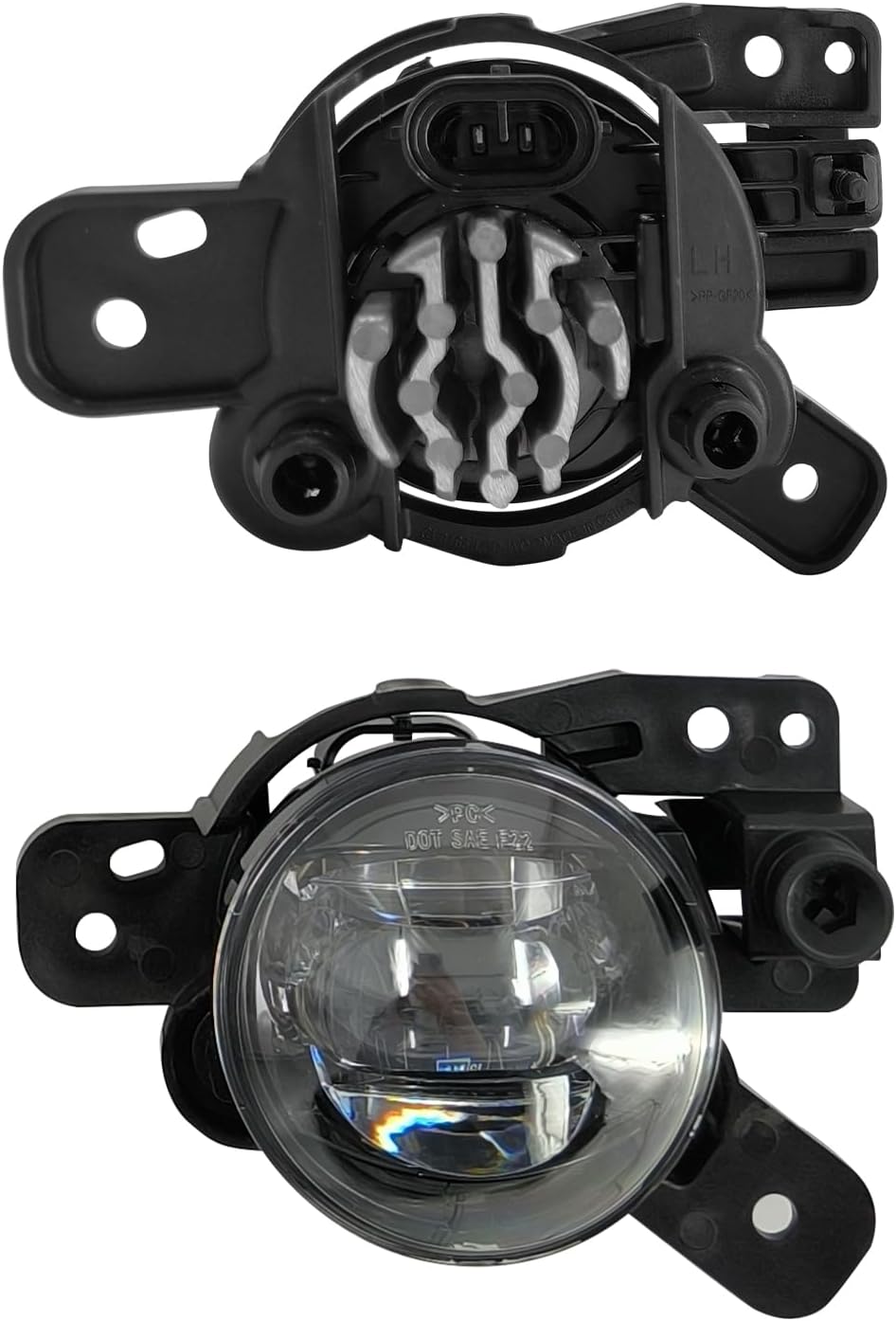 Front Fog Light Assembly with Bezel Cover and Harness for Chevy Colorado 2023 2024 K889