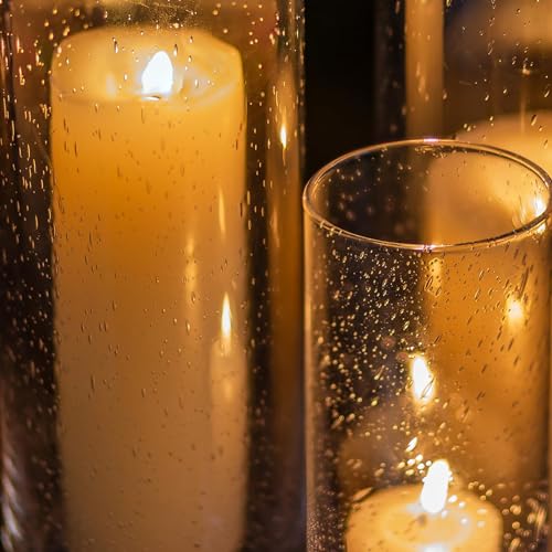 3 PCS Clear Glass Cylinder Candle Holder U8219