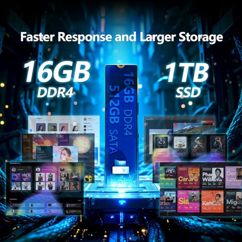 15.6 Inch Gaming Laptop, 16GB RAM 1TB SSD N95 Processor FHD IPS 1920 x 1080 T894122