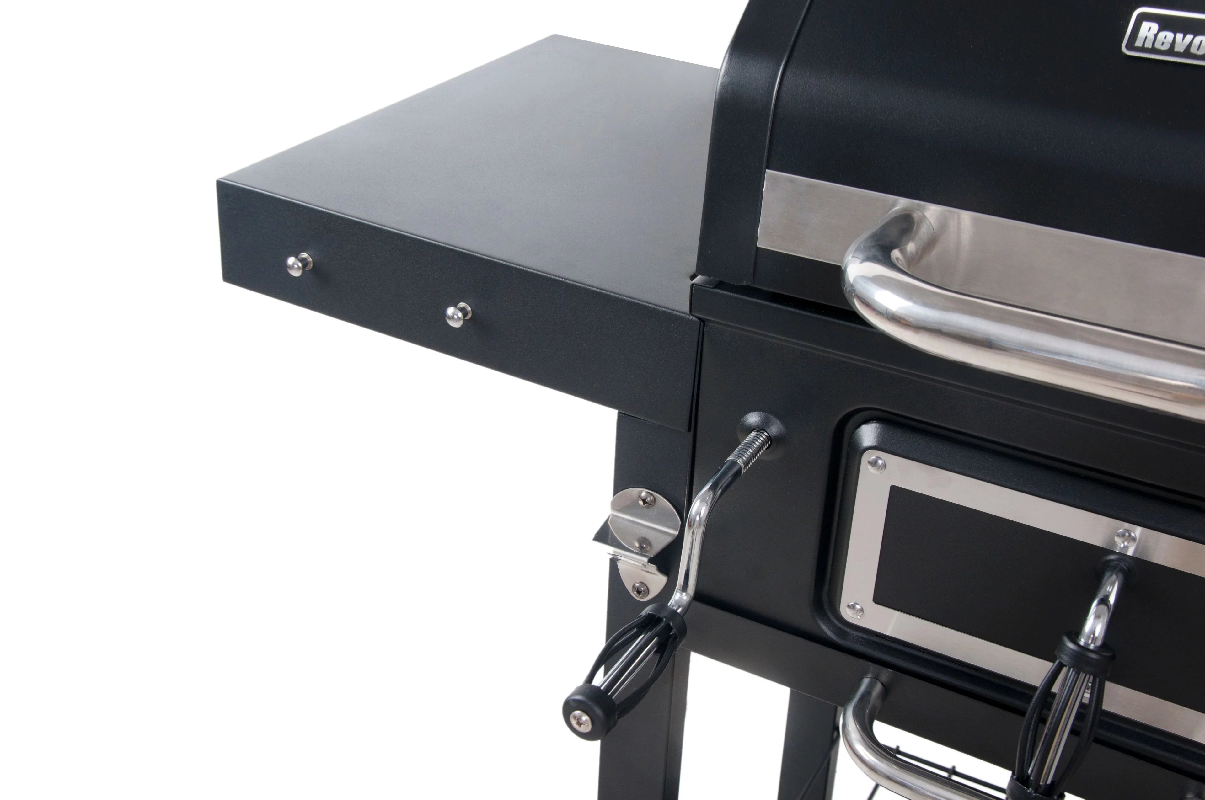 Dual Fuel Gas & Charcoal Combo Grill, Black with Stainless F107448