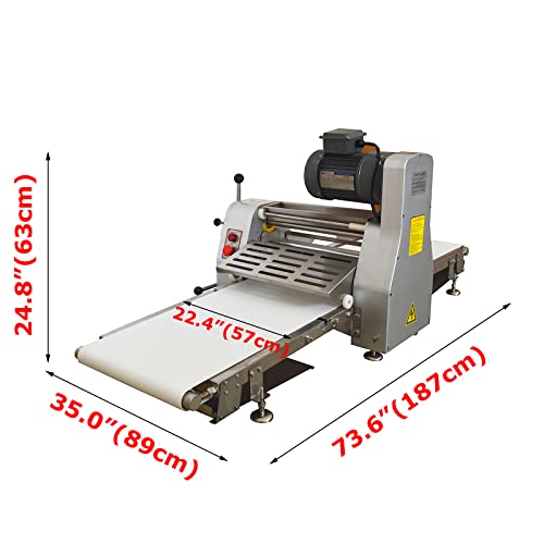 Commercial Dough Sheeter Stainless Steel Pizza Pasta Roller Machine V6376