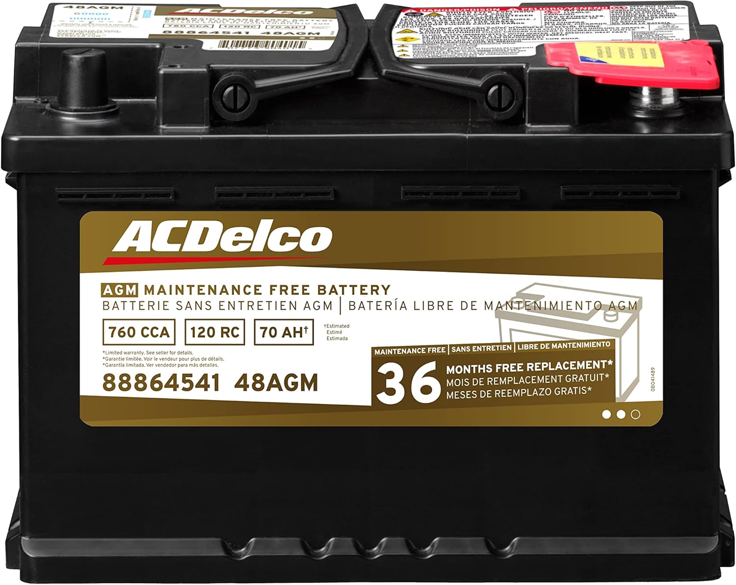 48AGM Professional Automotive AGM BCI Group 48 Battery B864388