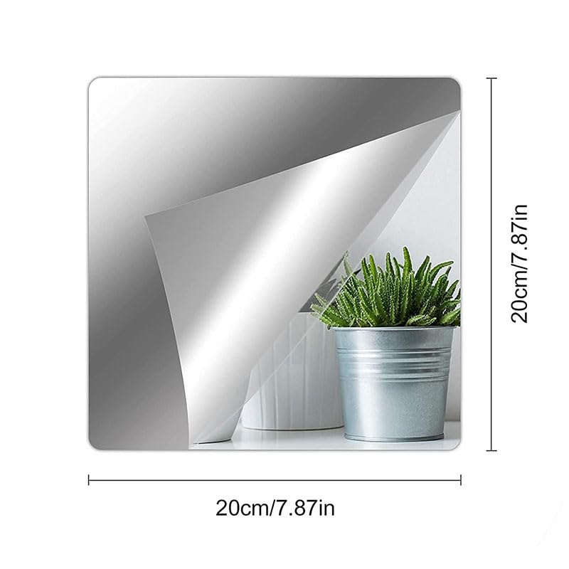 20x20cm Self Adhesive Flexible Mirror Sheet R38944