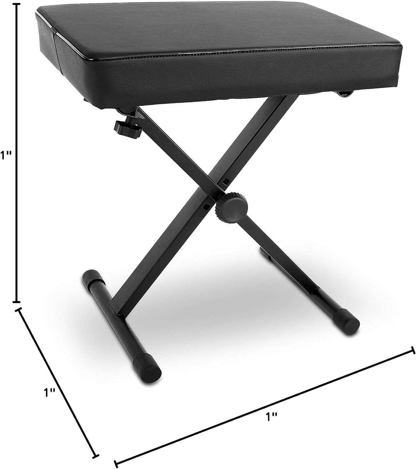 Adjustable Padded Bench Keyboard Piano Seat with Extra Thick Foam Cushion C143