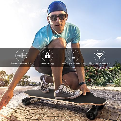 Electric Skateboard with Remote, 350W Brushless Motor Q874110